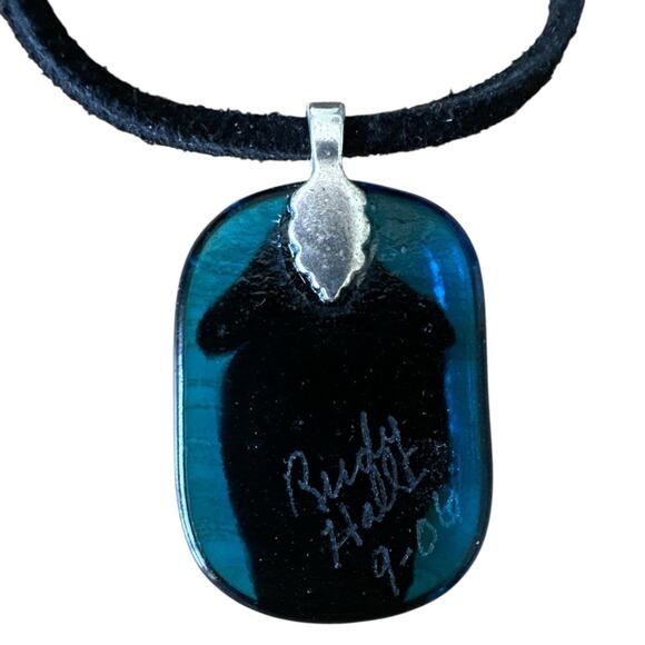 Blue Pendant Necklace Beautiful Elegant Ocean‎ - Picture 3 of 5